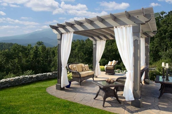 covers pergola curtains patio decor