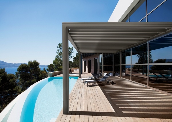 aluminum pergola ideas contemporary patio design pool deck