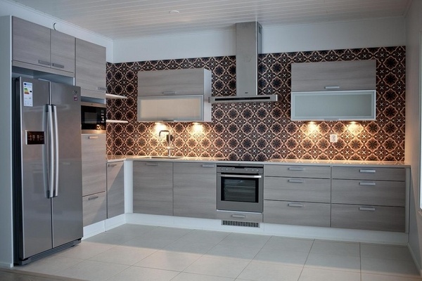 encaustic tile backsplash kitchen decorating ideas