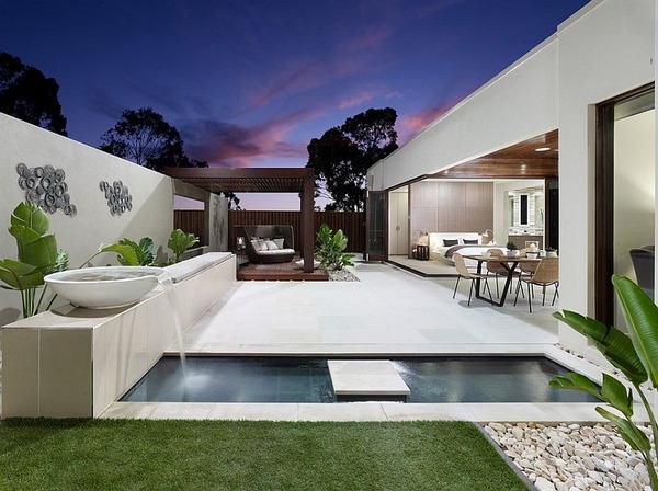 contemporary landscape backyard design small plunge pool design ideas 