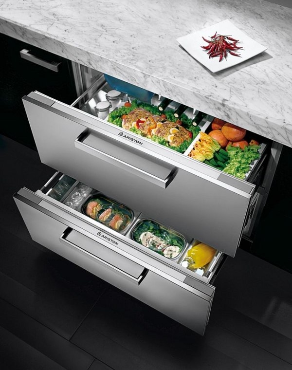 kitchen storage fridge drawers 