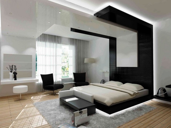 modern bedroom color scheme black bed frame
