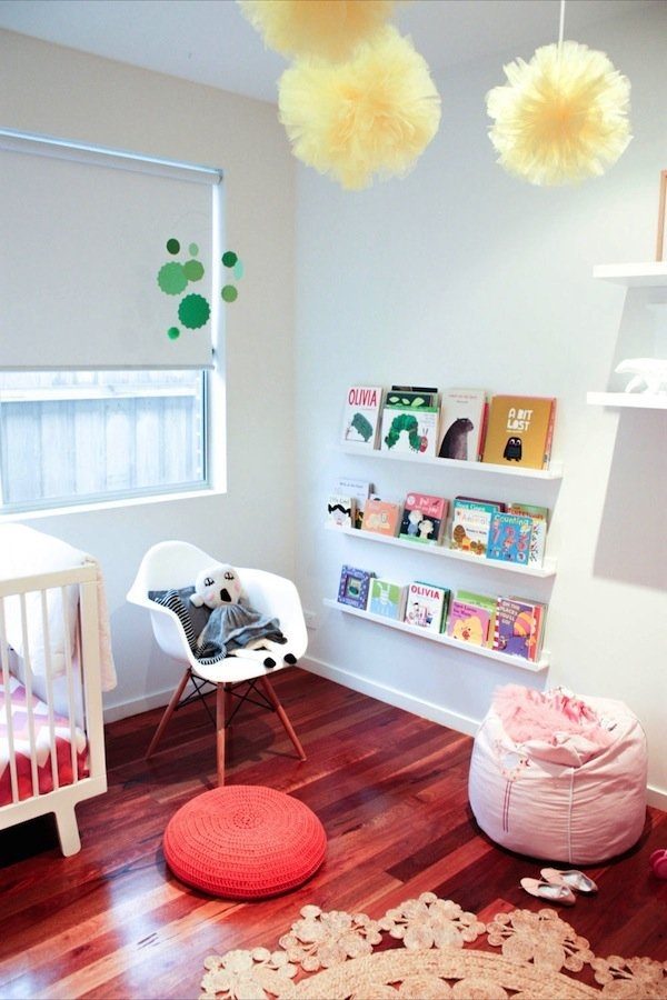 nursery room furniture front facing bookshelves