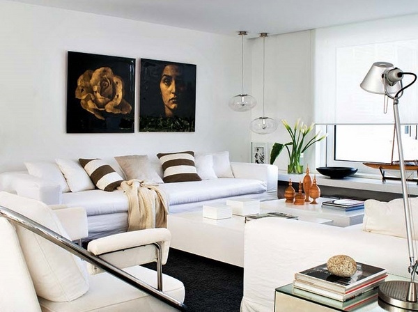 paintings above sofa modern living room