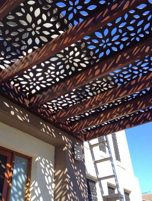 patio deck shade pergola cover decorative panels