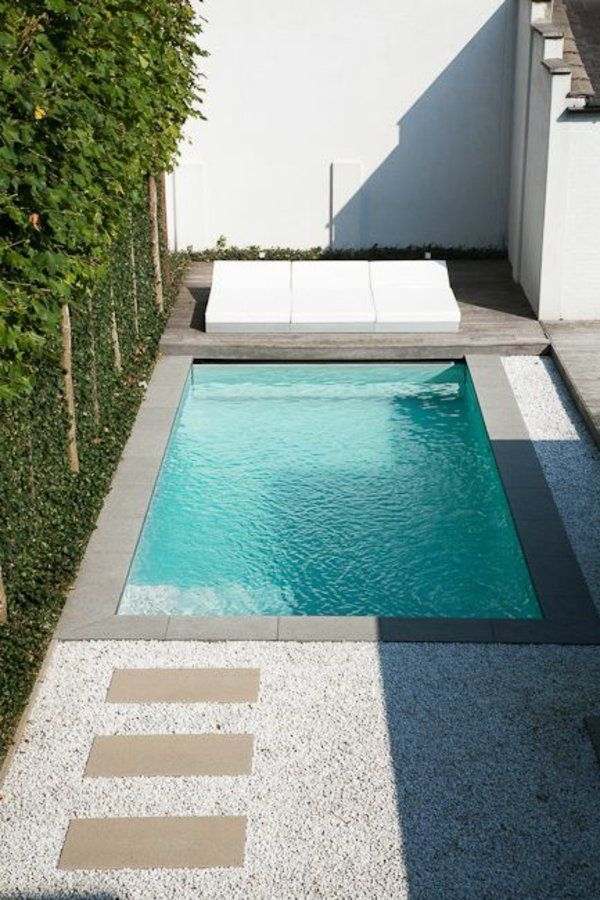 narrow backyard pool ideas modern patio