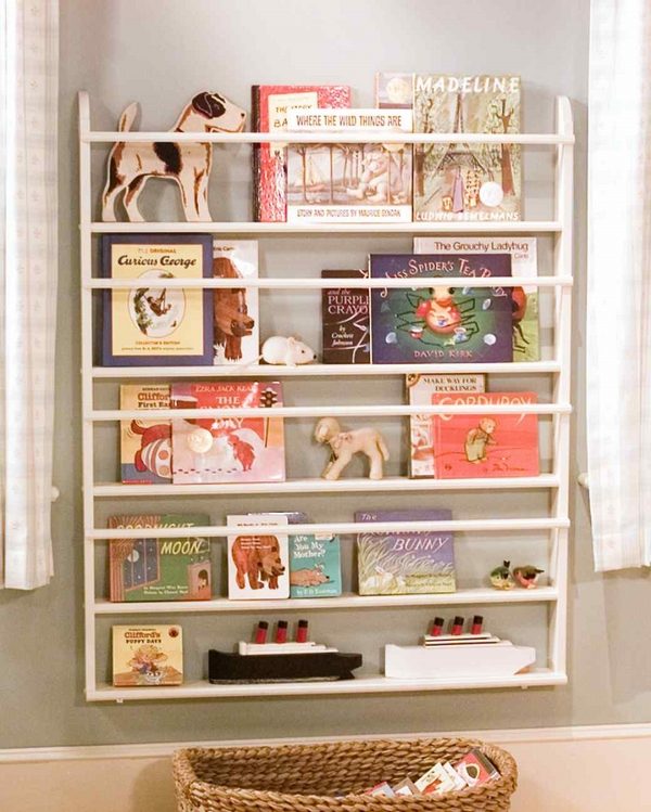 kids wall mounted book shelf