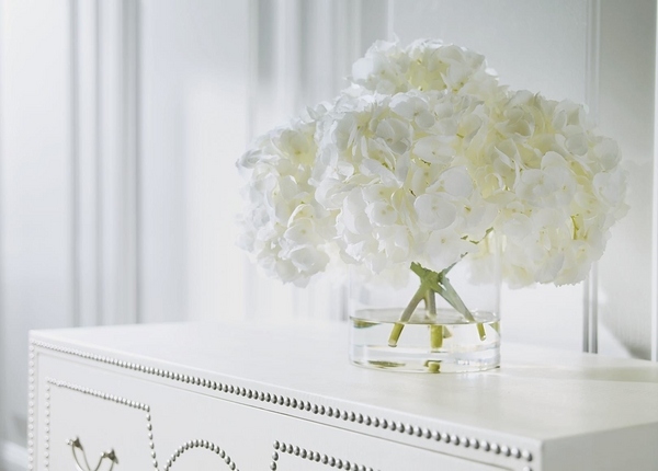 white hydrangea home decorating ideas white interior design