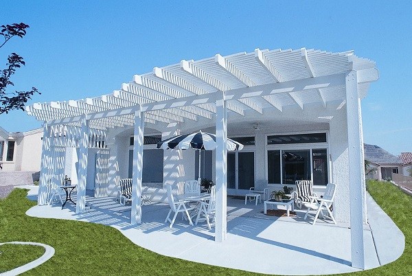 white pergola aluminum pergola ideas patio design ideas 
