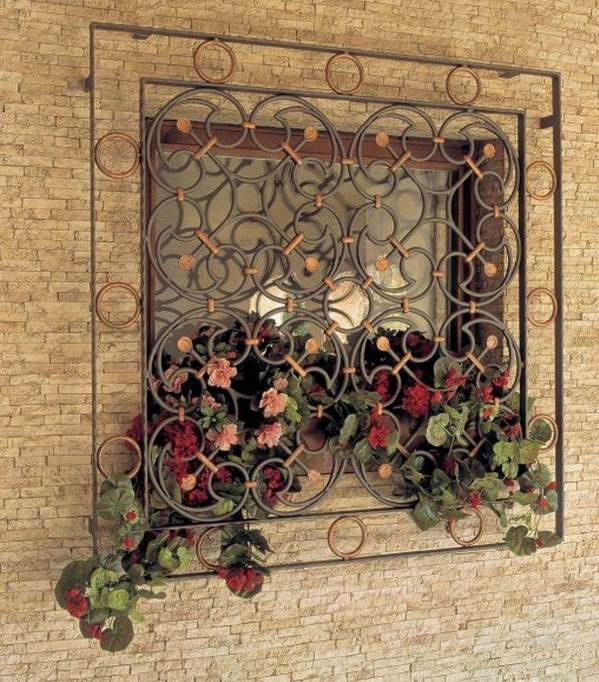 wrought iron burglar bars window security