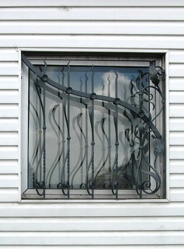 wrought iron burglar window security window treatment 
