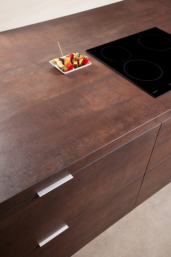 Copper finish Neolith Iron collection neolith countertop ideas 