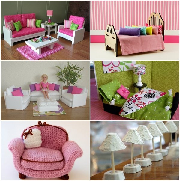 DIY Barbie furniture and DIY Barbie house ideas creative