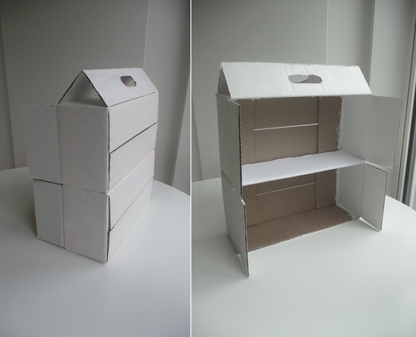 furniture ideas white cardboard dollhouse