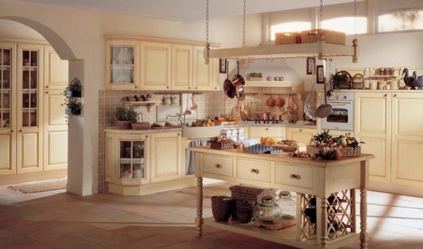 kitchen provencal style  cream cabinets