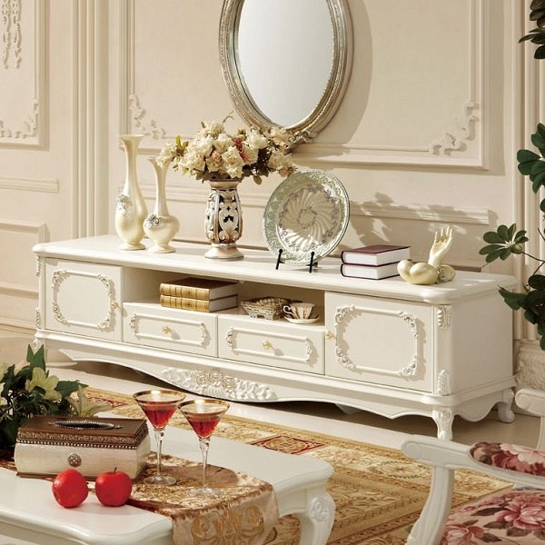 French style living room furniture ideas white furniture wall mirror 