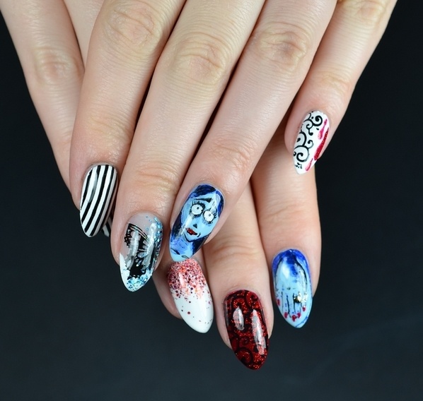 Halloween-acrylic-nails-ideas-Halloween-nail-art