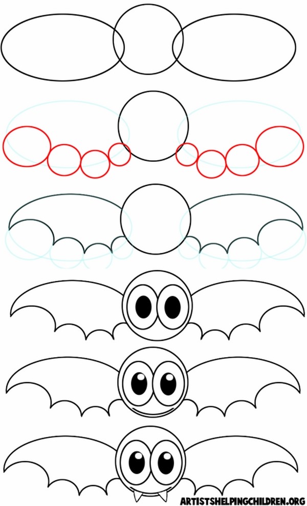 ☀ How to draw a cute bat for halloween | nov's blog