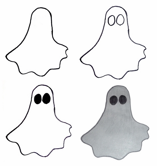 Halloween-drawing-ideas-how-to-draw-halloween-ghost-bat-witch