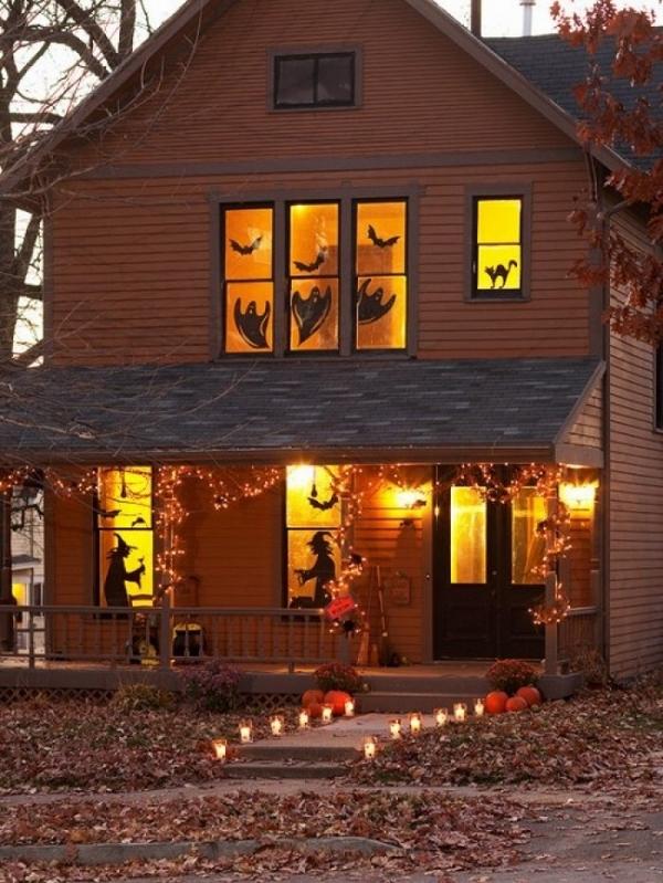 Halloween-window-silhouettes-DIY halloween decorating