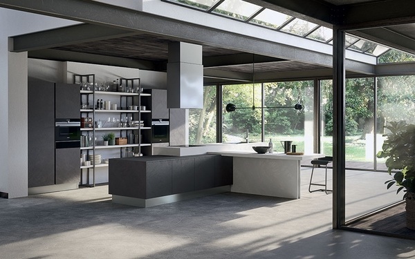 Italian cabinets Pedini eko collection minimalsit kitchen 