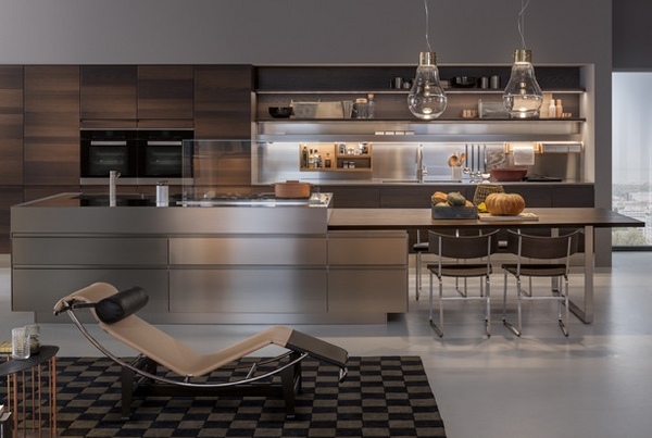 Modern Italian kitchen cabinets Arclinea Convivum collection contemporary kitchen design