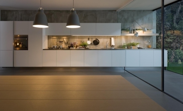 Modern Italian kitchen cabinets Arclinea white kitchen cabinet fronts minimalist design