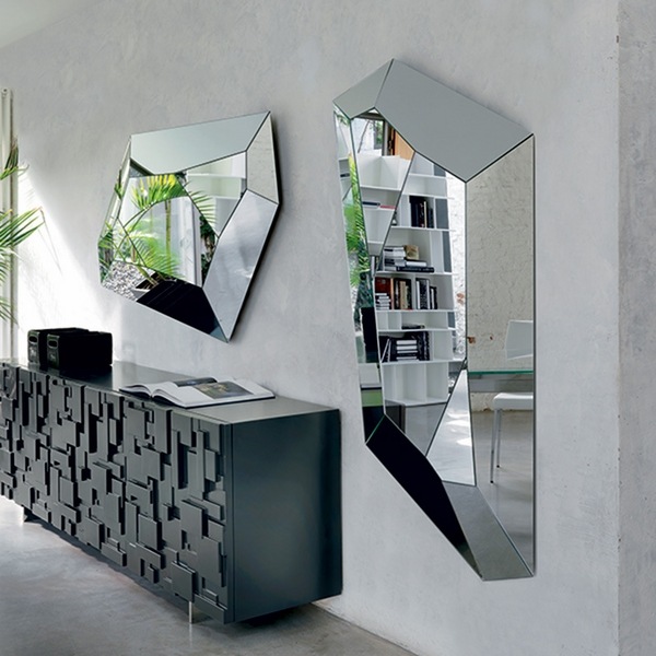 contemporary-wall-mirrors-emerald modern living room wall decor