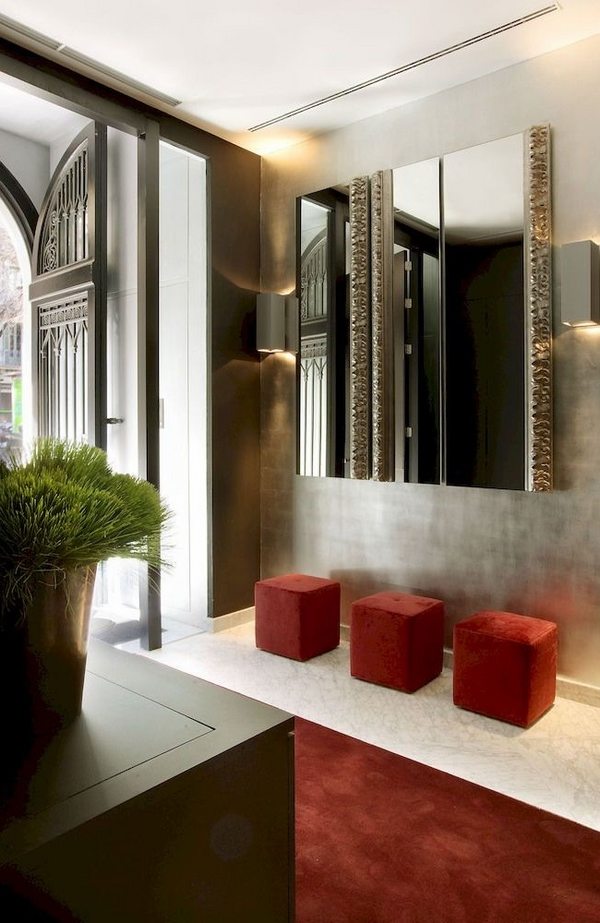 contemporary-wall-mirrors-house entry hallway decor