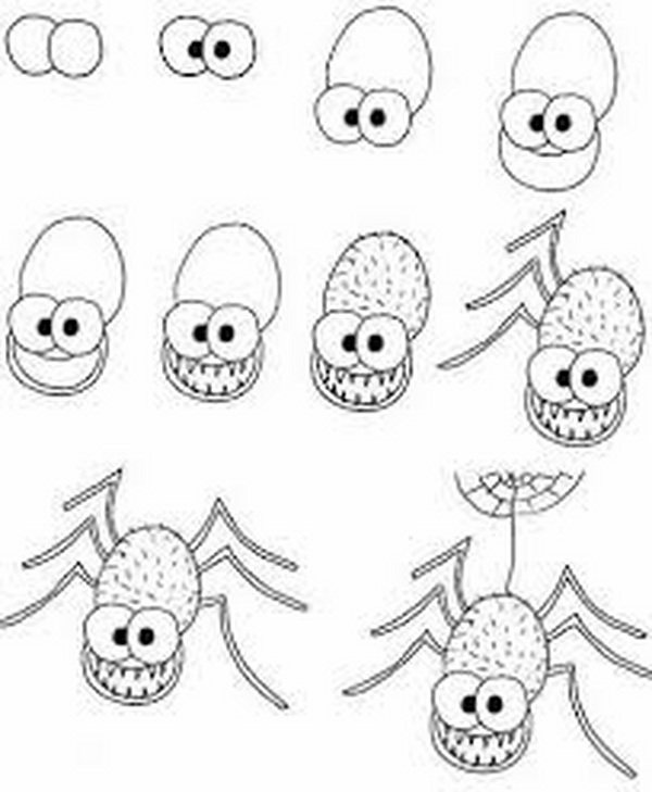 halloween- ideas-to-draw-easy-halloween-drawings-spider