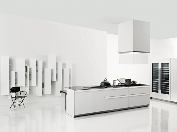 modern Italian kitchen cabinets Boffi Aprile white kitchen cabinets