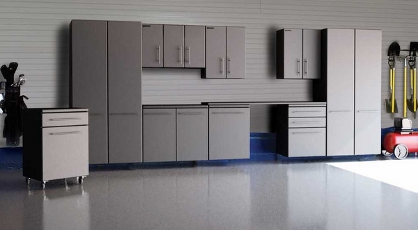 gray wall cabinets garage ideas organization