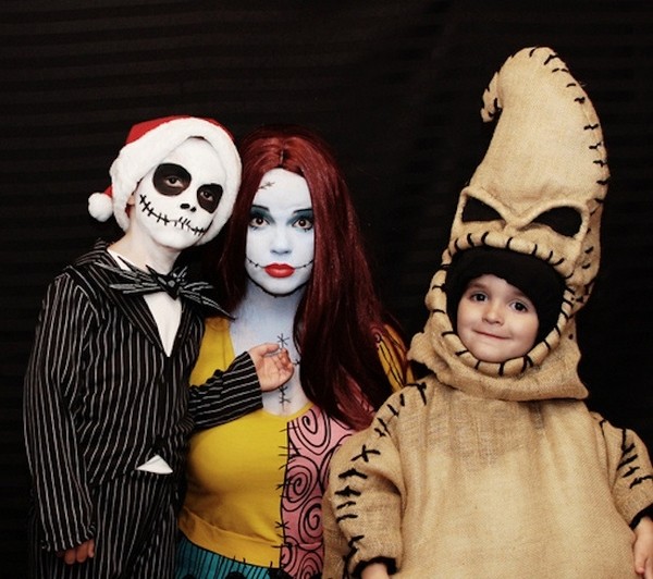 trio-halloween-costumes-ideas nightmare before christmas halloween costumes for families