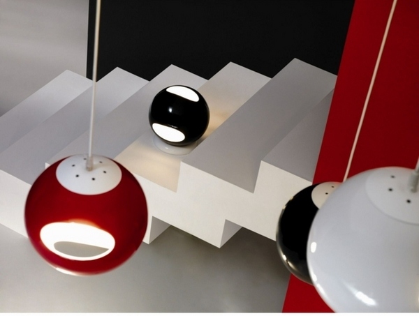 black white red modern pendant lights