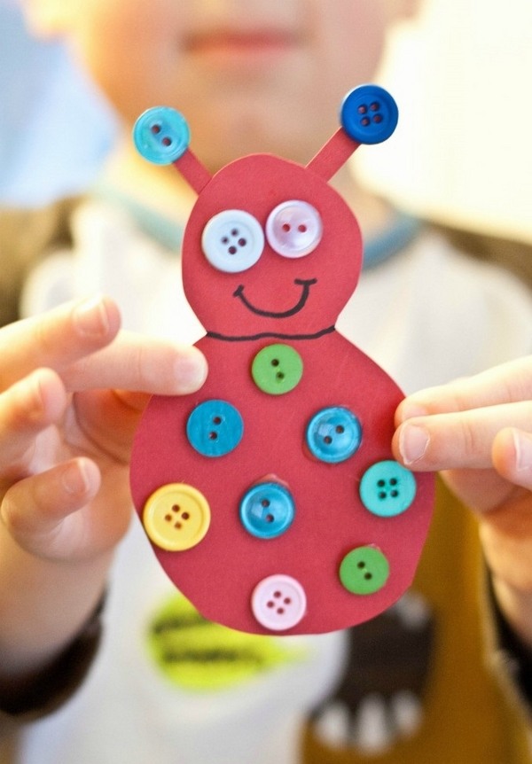 Button crafts ideas easy crafits for kids fun crafts 