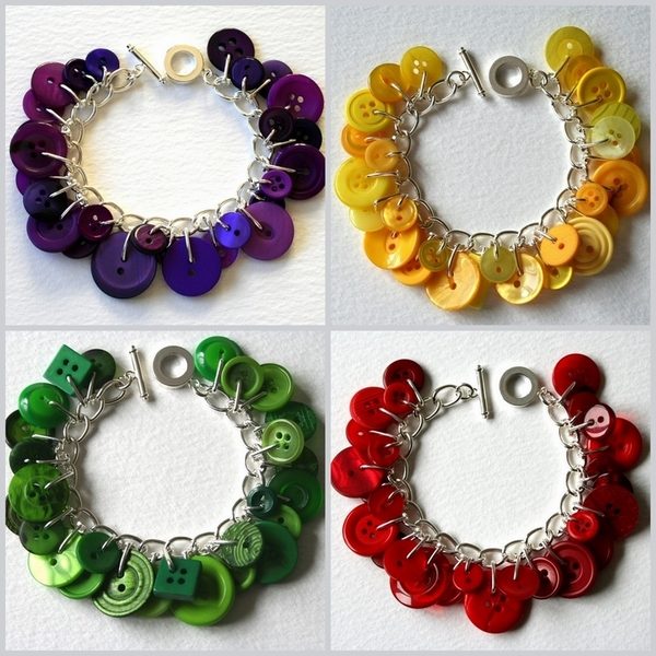 DIY Buttons Jewelry bracelets 