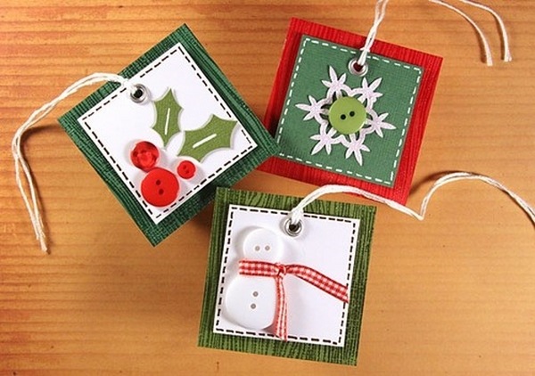 DIY Christmas decoration button crafts christmas crafts christmas gifttags stickers