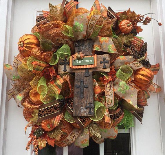 autumn DIY wreath decoratig ideas