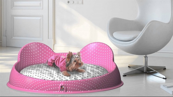 cute pink polka dot bed 