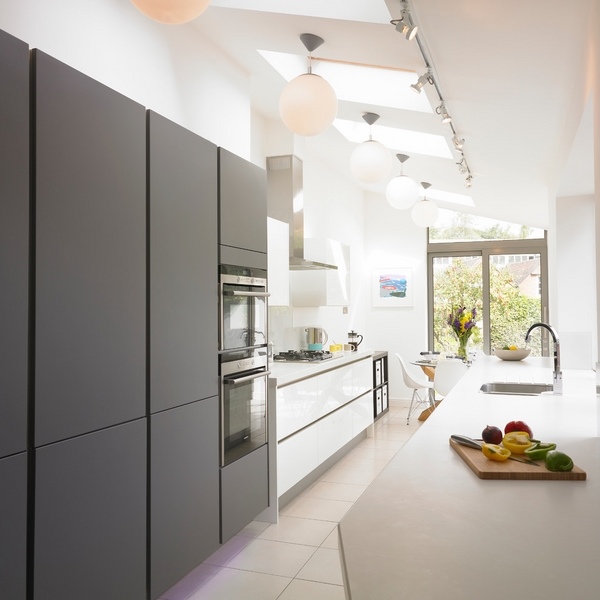 Grey and white kitchen design ideas modern kitchen ideas skylights