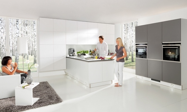 Grey and white modern kitchens minimalist cabinets