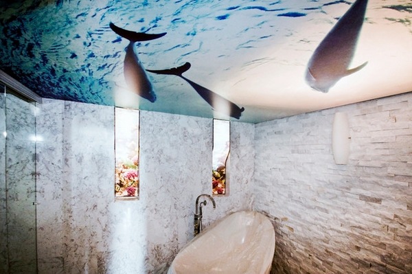 3d stretch-ceiling-tropical-bathroom