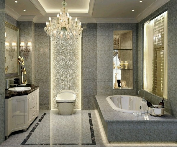 luxurious bathroom interior 