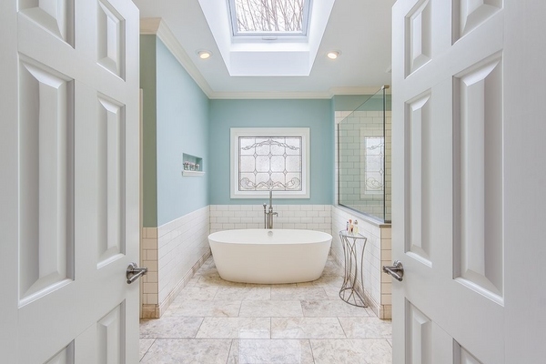 bathroom ceiling design ideas master bathroom skylight