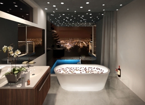 stretch-ceiling-recessed-lighting-bathtub 