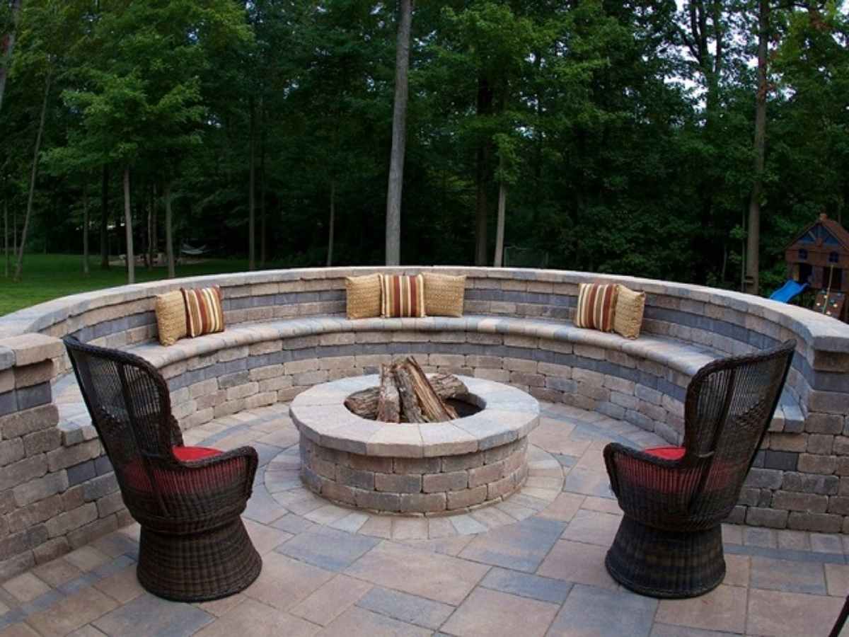 Cinder Block Fire Pit Diy, Fire Pit Made With Cement Blocks