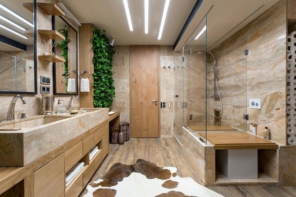 best live plants bathroom interior 