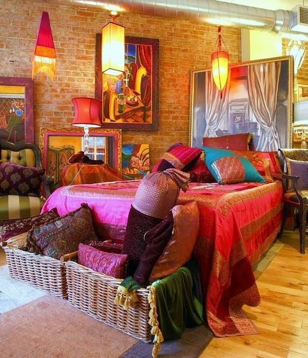 bedroom-designs-room decor ideas boho bedding 