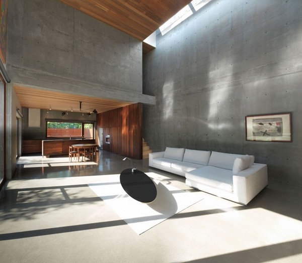 concrete-walls-ideas-contemporary-home-interior-white-sofa-area-rug