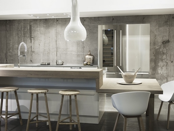 concrete walls ideas contemporary kitchen design ideas